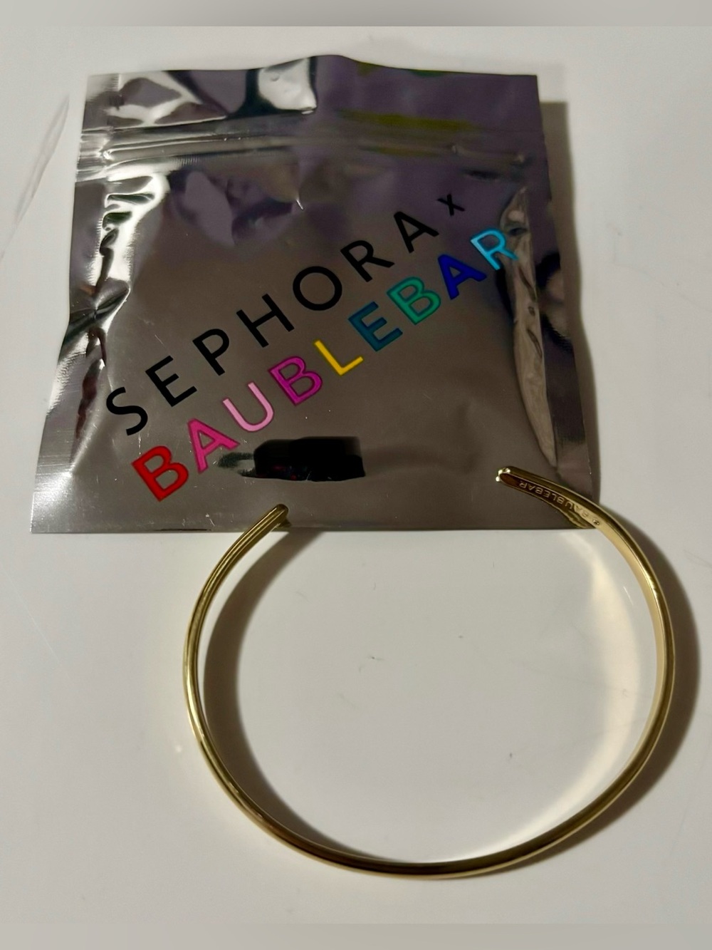 NWT Sephora X BaubleBar Gold tone Minimalist Cuff